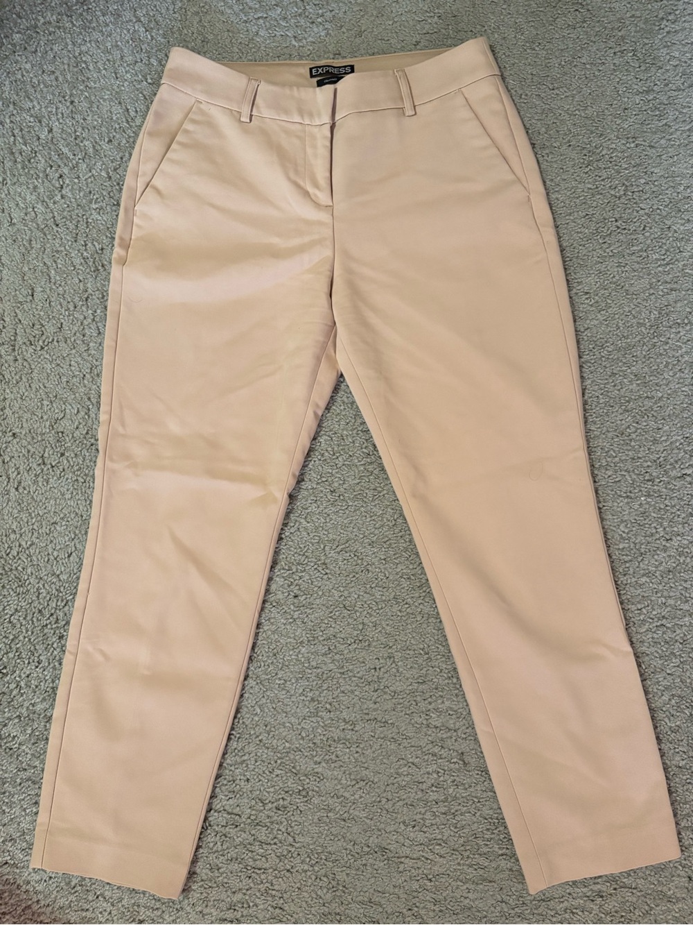 Express Columnist Ankle Pants in Cream